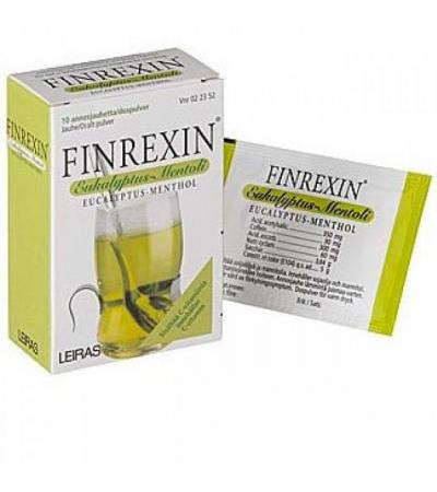 Препарат от боли и лихорадки FINREXIN EUKALYPTUS/MENTOLI эфкалипт ментол 10 пакетиков Takeda