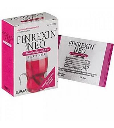 Препарат от боли и лихорадки FINREXIN NEO черная смородина 10 пакетиков Takeda