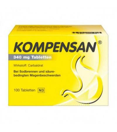 Препарат от гастрита KOMPENSAN Tabletten 340 mg 100 шт Johnson&Johnson