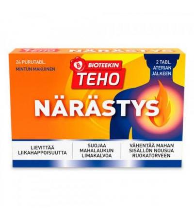 Препарат от изжоги Teho Närästys 24 жевательные таблетки Bioteekki