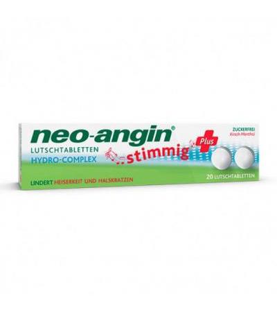 Препарат при сухости в горле NEO ANGIN stimmig Plus Kirsche Lutschtabletten 20 шт NEO ANGIN