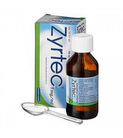 Раствор дл орального приема ZYRTEC 1 MG/ML SUUN KAUTTA OTETTAVA LIUOS 75 мл UCB