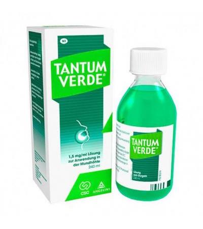 Раствор для полоскания от боли в горле TANTUM VERDE 1,5 mg/ml Lösung z.Anw.i.d.Mundhöhle 240 мл Tantum Verde