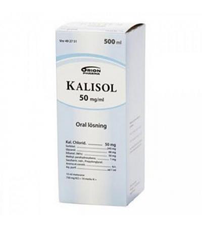 Раствор хлористого калия KALISOL 50 мг / мл 500 мл Orion