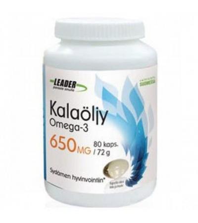 Рыбий жир Kalaöljy Omega-3 80 kaps Leader