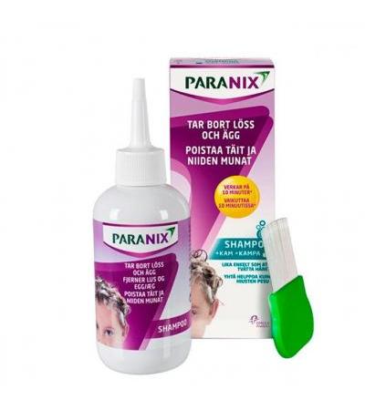 Шампунь + расческа для удаления вшей и гнид PARANIX SHAMPOO +TÄIKAMPA 200 мл PARANIX