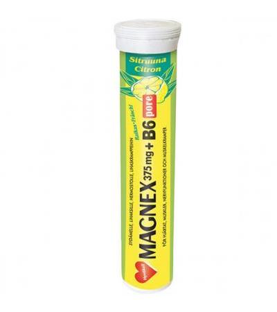 Шипучие таблетки с магнием и витамином B6 Magnex 375 mg + B6 pore 20 шт Vitabalans