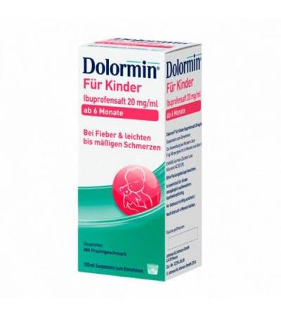 Сироп от боли для детей DOLORMIN für Kinder Ibuprofensaft 20 mg/ml Suspension 100 мл Dolormin