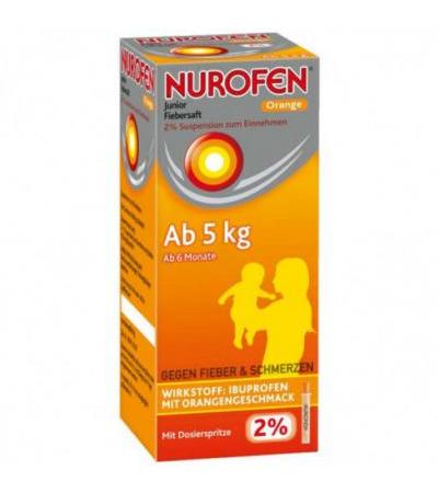 Сироп от лихорадки апельсиновый Junior Fiebersaft Orange 2% 150 мл Nurofen