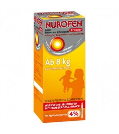 Сироп от лихорадки клубничный Junior Fieber-u.Schmerzsaft Erdbe.40 mg/ml 100 мл Nurofen