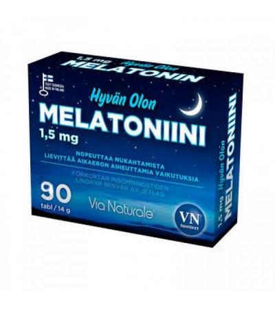 Снотворное Hyvän Olon Melatoniini 1,5 mg 30 таблеток Via Naturale