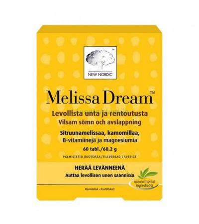 Снотворное Melissa Dream 120 таблеток New Nordic