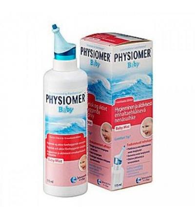 Спрей для промывания нося для детей PHYSIOMER BABY MIST NENÄHUUHTELU 115 мл PHYSIOMER