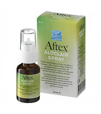 Спрей для заживления ран и язв во рту Aftex ALOCLAIR SPRAY 15 ML Meda OTC