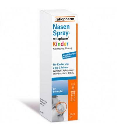 Спрей от насморка для детей NASENSPRAY-ratiopharm Kinder kons. frei 10 мл RatioPharm