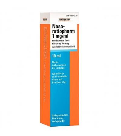 Спрей от насморка с ксилометазолином NASO 1 мг / мл 10 ML RatioPharm