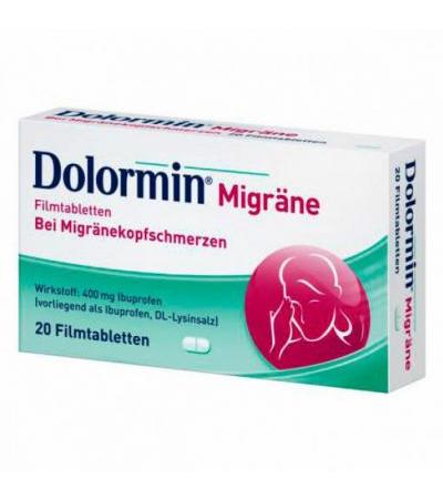 Средство от мигрени DOLORMIN Migräne Filmtabletten 20 таблеток Dolormin