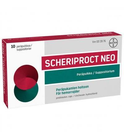 Свечи от гемороя SCHERIPROCT NEO 1/1 MG PERÄPUIKKO 10 шт Bayer