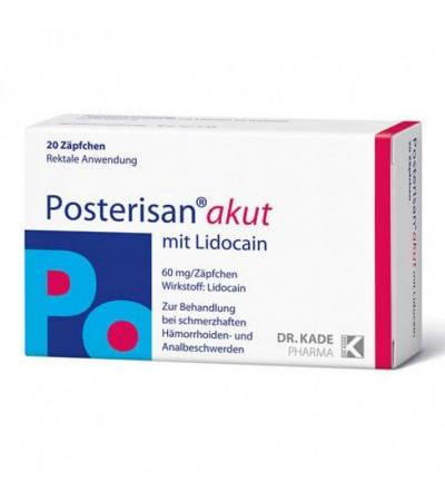 Свечи от геморроя при острых болях POSTERISAN Akut Zäpfchen 20 шт POSTERISAN