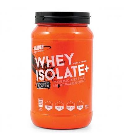 Сывороточный изолят с клубникой WHEY ISOLATE+ STRAWBERRY 600 гр Leader