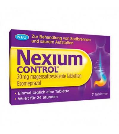 Таблетки от изжоги и отрыжки NEXIUM Control 20 mg magensaftresistente Tabletten 7 шт Pfizer