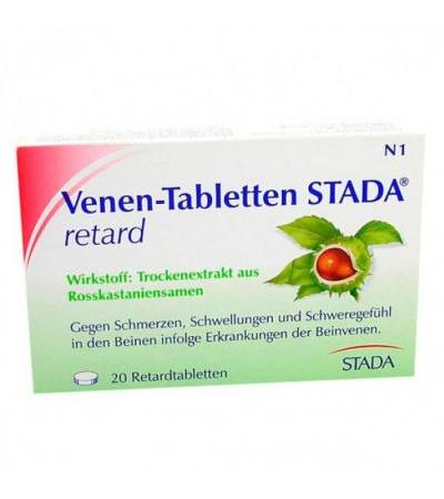 Таблетки при венозной недостаточности VENEN-TABLETTEN STADA retard 20 шт Stada