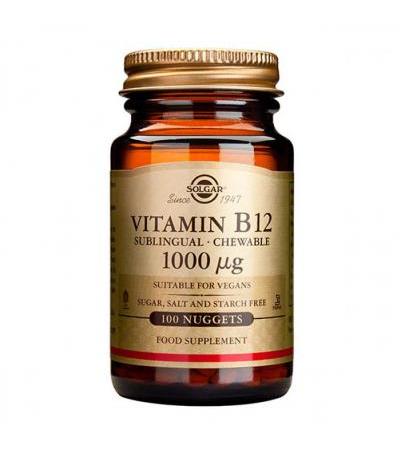 Таблетки с витамином B12 Solgar B12-Vitamiini 1000 µg 100 шт Solgar