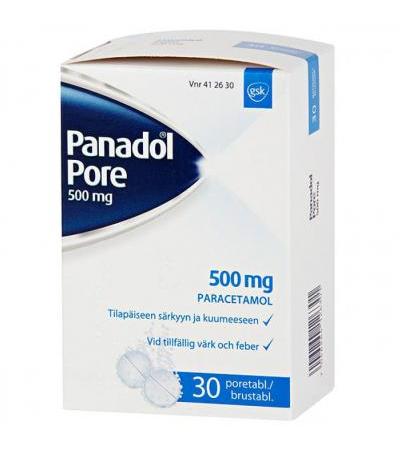 Таблетки шипучие жаропонижающие PANADOL Pore 500 мг 30 шт. GlaxoSmithKline