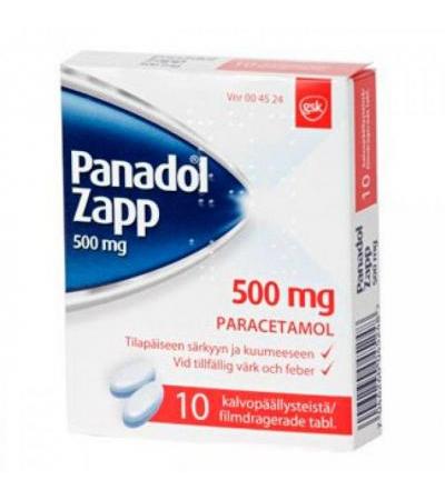 Таблетки жаропонижающие PANADOL ZAPP 500 мг покрытые оболочкой 10 шт. GlaxoSmithKline