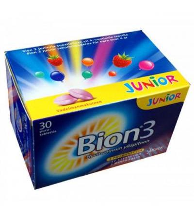 Таблетки жевательные с молочнокислыми бактериями минералами Bion3 Junior  30 шт. Bion3