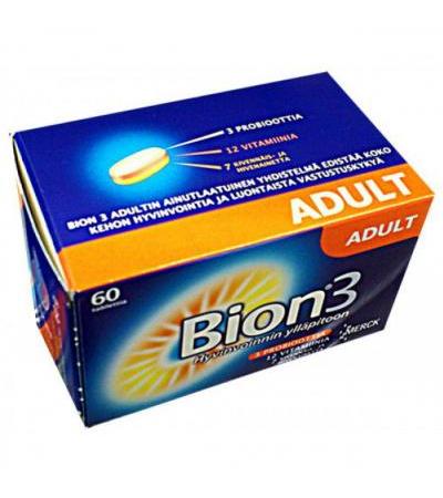 Таблетки жевательные с мульти-витаминно-минералами  Bion3 ADULT 60 шт. Bion3