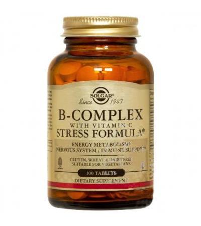 Витамин B-Complex with Vitamin C B комплекс с витамином С 250 таблеток Solgar