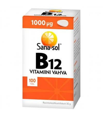 Витамин B12 Vitamiini Vahva B12 1000 мкг 100 таблеток Sana-Sol