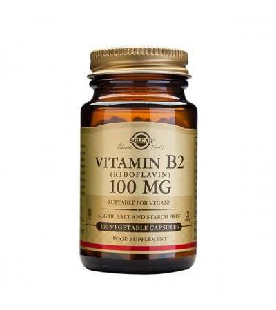 Витамин B2 Vitamin B2 100 мг 100 капсул Solgar