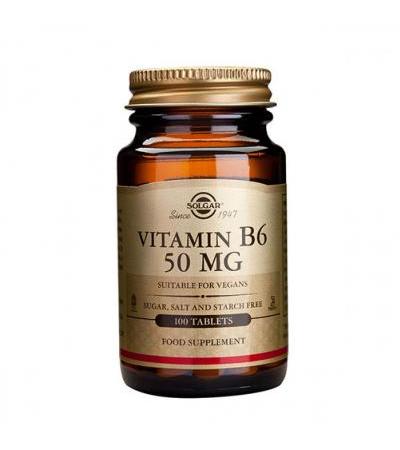 Витамин B6 Vitamin B6 50 мг 100 таблеток Solgar
