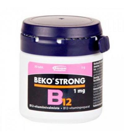 Витамин BEKO STRONG B12 1 мг 30 таблеток Orion