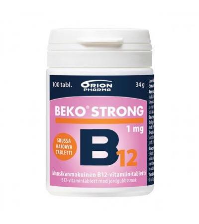 Витамин BEKO STRONG B12 1 мг SUUSSA HAJOAVA 100 таблеток Orion