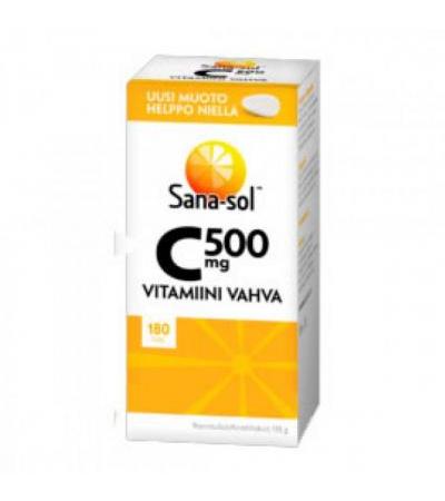 Витамин C-vitamiini vahva 500 mg 180 таблеток Sana-Sol