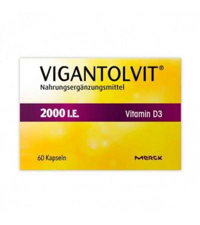 Витамин Д3 2000 ME  VIGANTOLVIT 2.000 I.E. Vitamin D3 60 капсул Merck
