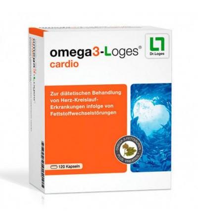 Витамин для сердца OMEGA 3-Loges cardio Kapseln 120 капсул Loges