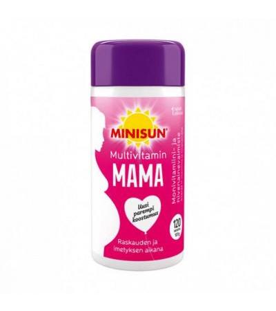 Витамин Minisun Multivitamin Mama  дикая малина жевательные таблетки 120 шт Minisun