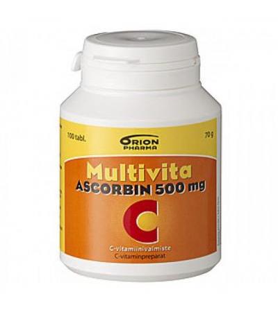Витамин Multivita C Ascorbin 500 мг таблетки