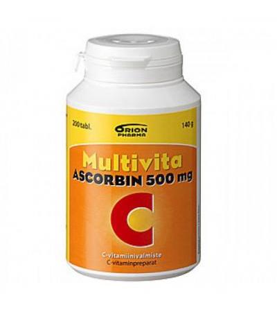 Витамин Multivita C Ascorbin 500 мг таблетки
