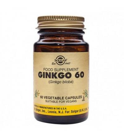 Витамин с экстрактом гинко билоба GINKO 60 капсул Solgar