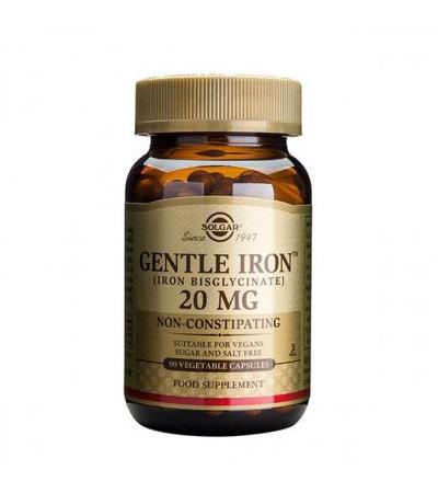 Витамин с нежным железом Gentle Iron 20 мг 90 капсул Solgar
