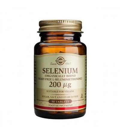 Витамин с селеном Selenium 200 µg 50 таблеток Solgar