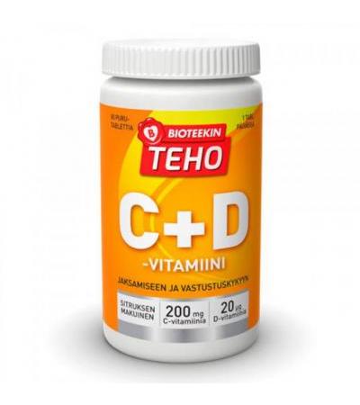 Витамин Teho C+D-vitamiini 80 жевательных таблеток Bioteekki