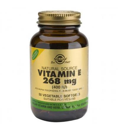 Витамин Vitamin E 268 мг (400 IU) 50 капсул Solgar
