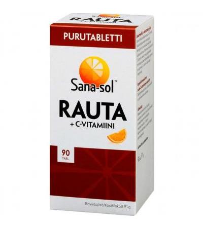 Витамин железо RAUTA + С vitamiini 90 жевательные таблетки Sana-Sol