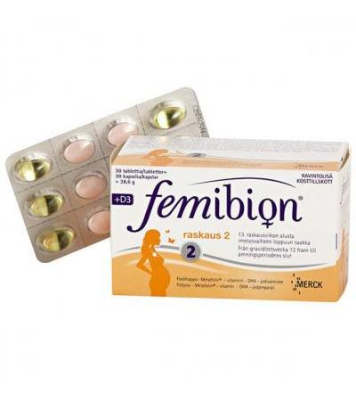 Витамины беременным женщинам FEMIBION 2 + D3 таблетки и капсулы 30 + 30 шт Merck